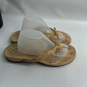 Vionic Orthaheel‎ Brown Thong Slide Sandals Womens Size 8